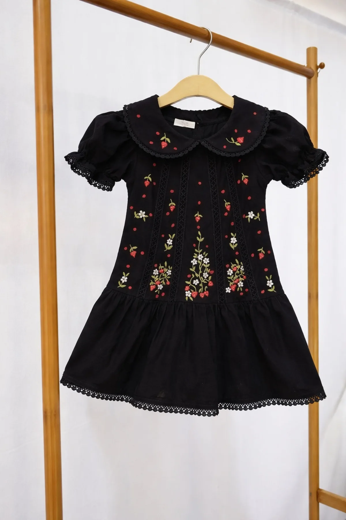 Khadi Cotton Embroidered Girls Dress - Image 2