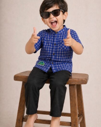 Handwoven khadi shirt with pants